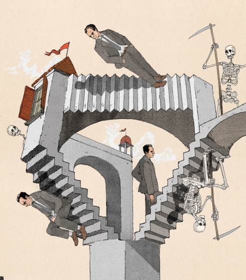 "Escher vibed Italo Calvino" from Debut Art. 